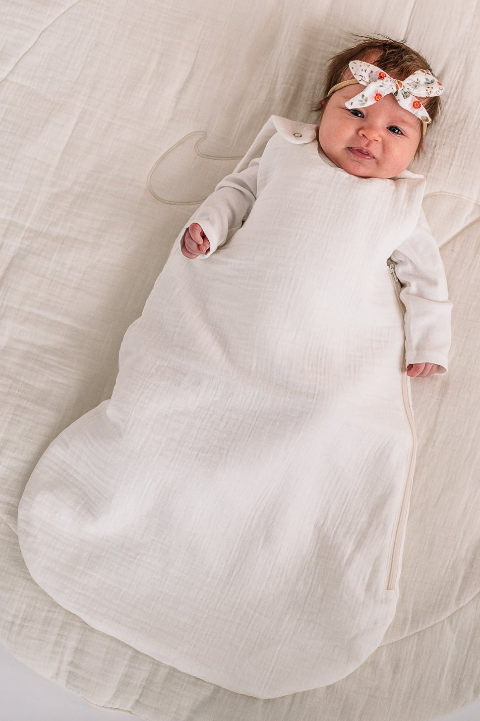 Schlafsack White Baby Musselin weiß