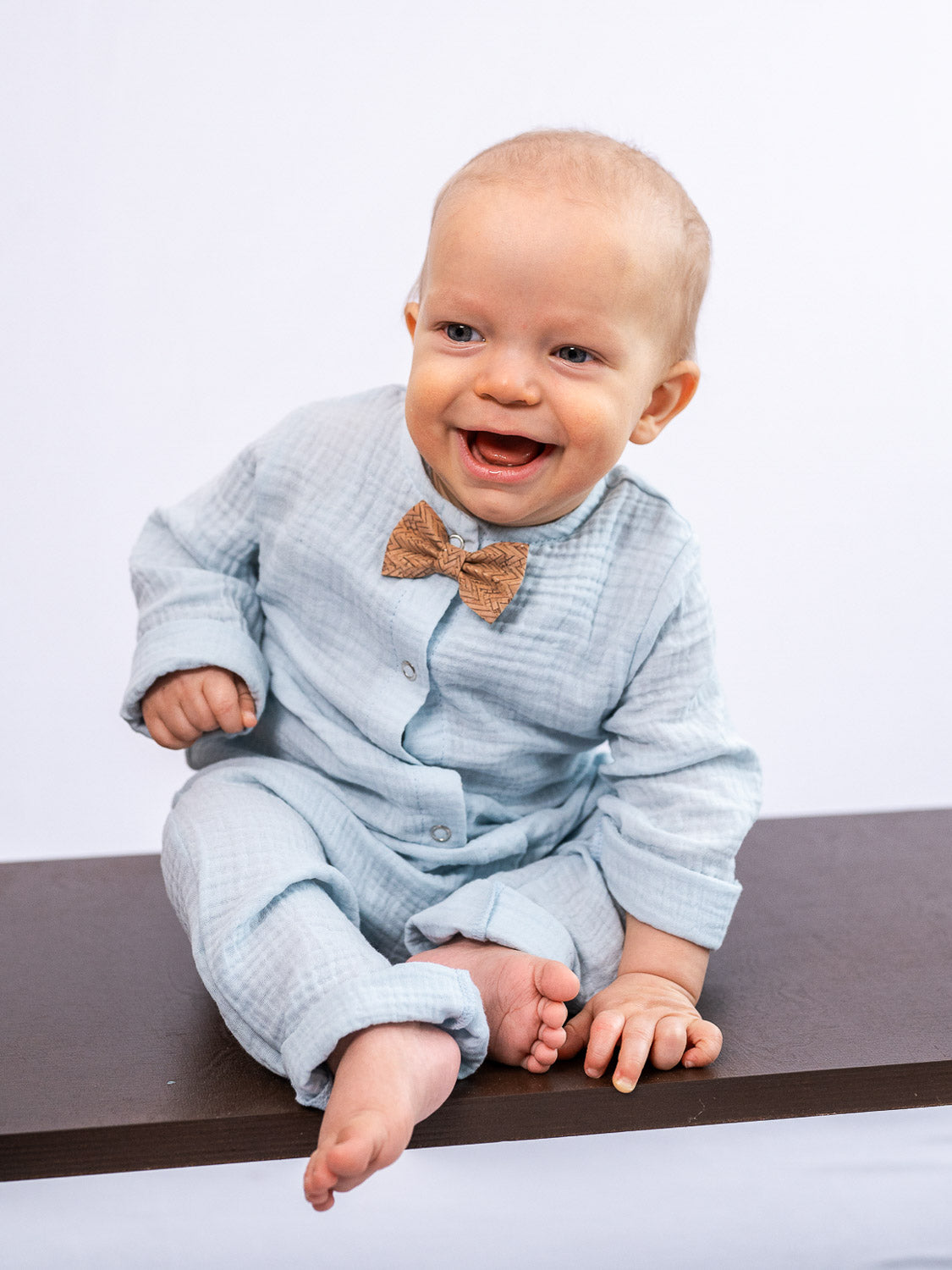 Muslin overall, Baby blue (långärmad)
