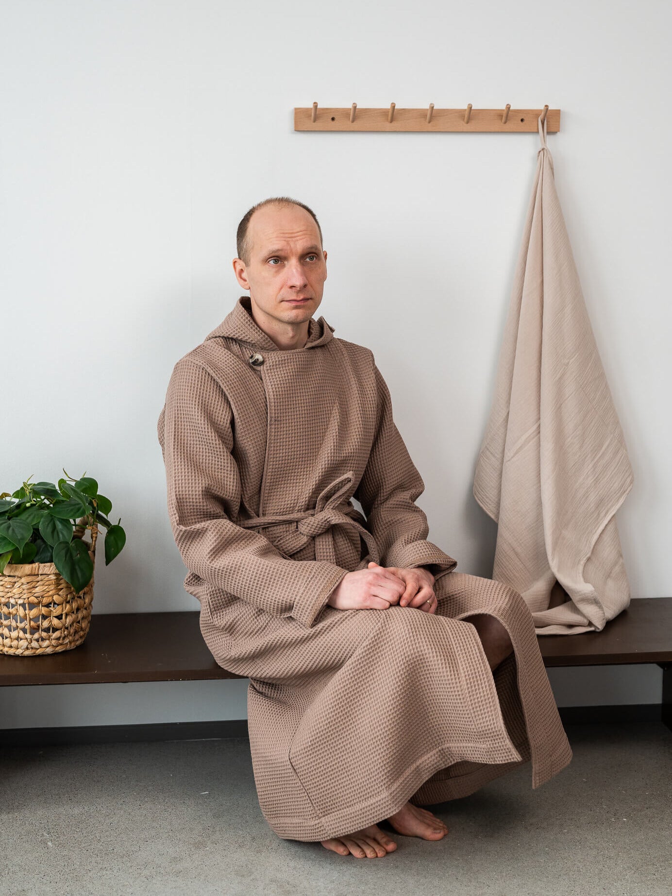 Miesten Vohveli-kylpytakki, Brown