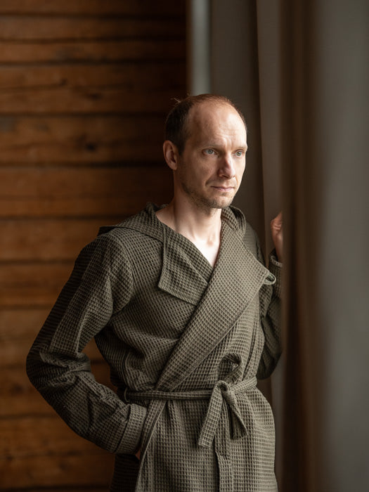 tuotekuva_miestenvohvelikylpytakki_darkgreen