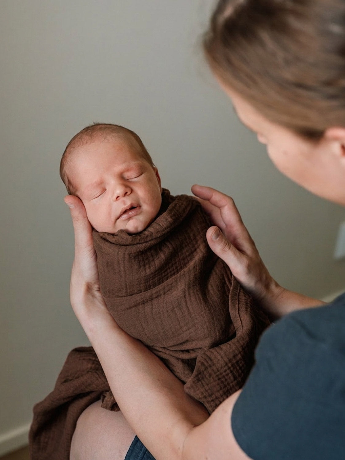 Swaddle-filt för famnen, Gula/Bruna nyanser