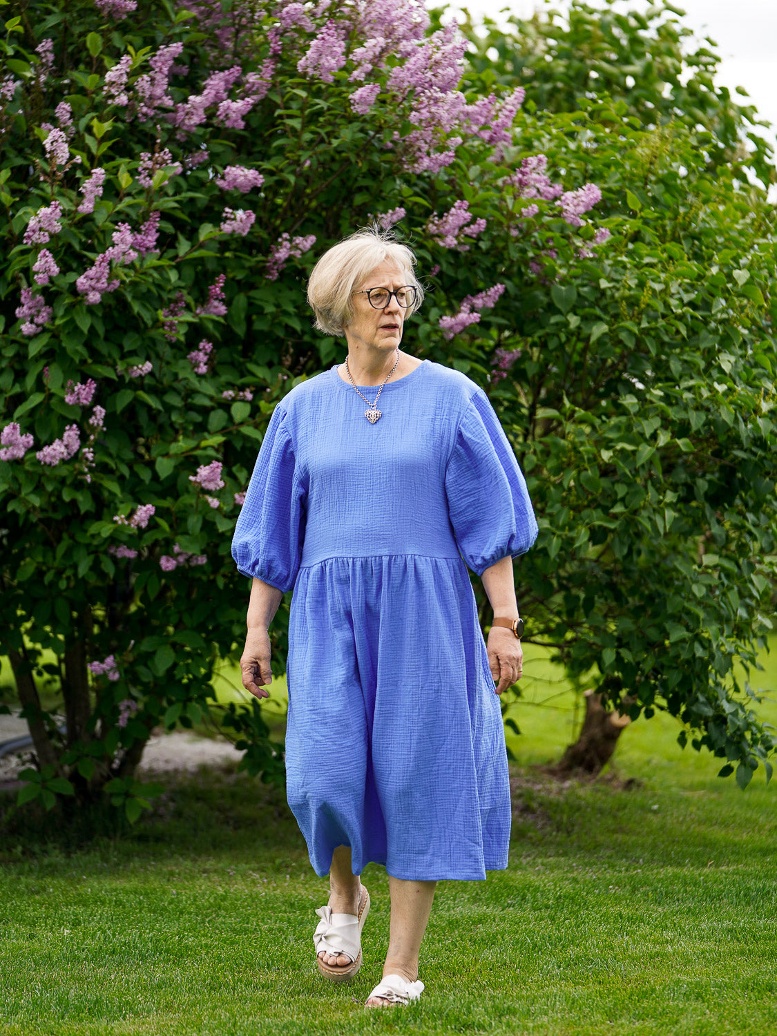 Aava-klänning, Cobalt blue