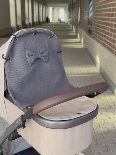 Vohveli-vaunuverho Rusetilla, Dark grey