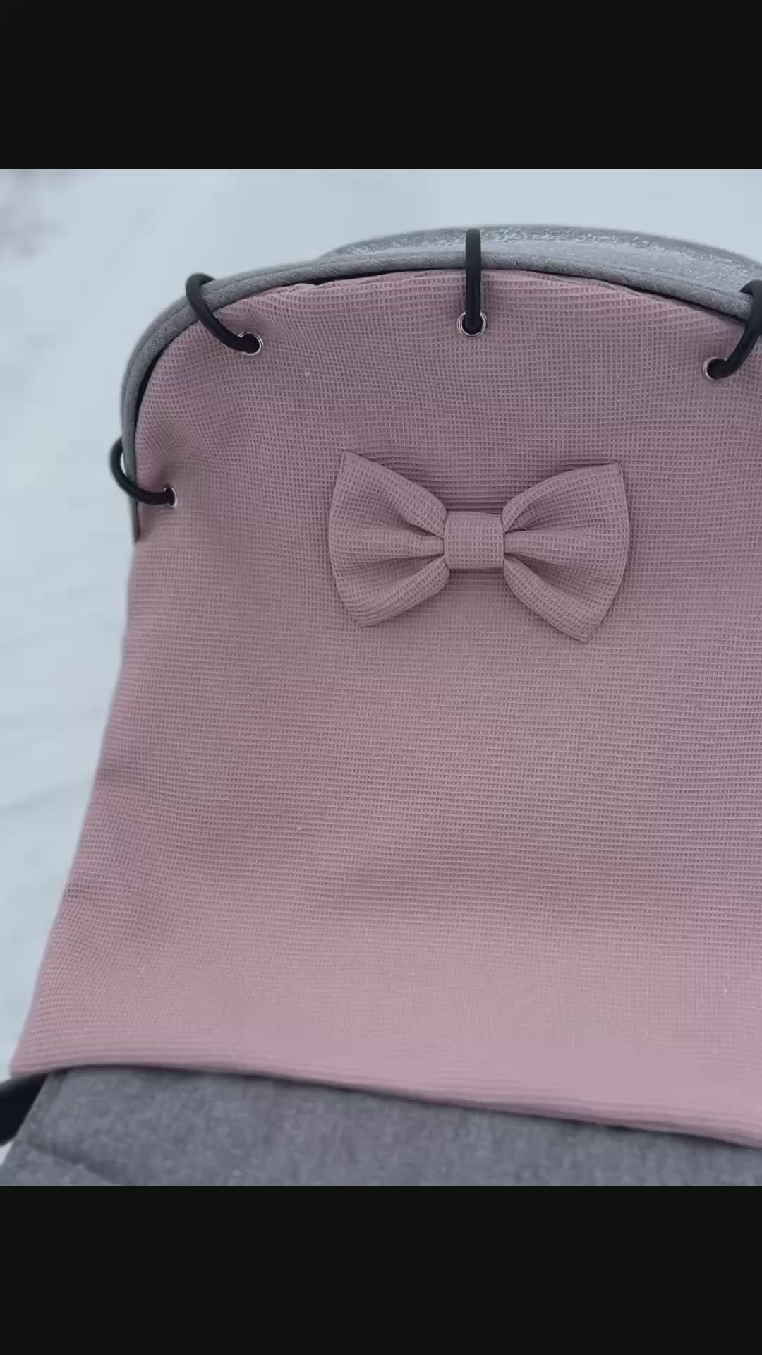 Vohveli-vaunuverho rusetilla, Old rose